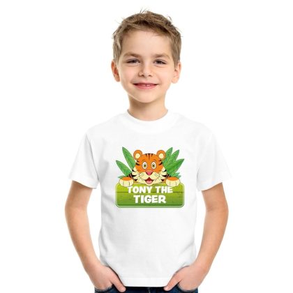 Bellatio Decorations T-shirt wit voor kinderen met Tony the tiger