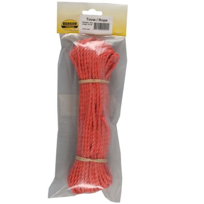 Merkloos Touw - oranje - 25 meter x 4mm streng touw - hobbytouw