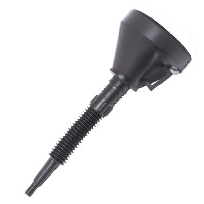 Merkloos Trechter - auto olie flexi cap - 38 cm - zwart - plastic