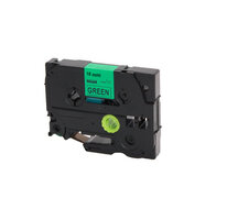 Brother Huismerk Brother TZe-741 Labeltape 18mm Zwart op Groen