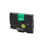 Brother Huismerk Brother TZe-735 Labeltape 12mm Wit op Groen