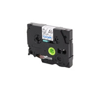 Brother Huismerk Brother TZe-133 Labeltape 12mm Blauw op Transparant
