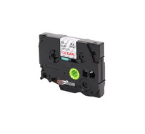Brother Huismerk Brother TZe-132 Labeltape 12mm Rood op Transparant