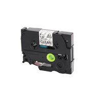 Brother Huismerk Brother TZe-121 Labeltape 9mm Zwart op Transparant