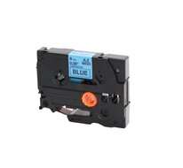 Brother Huismerk Brother TZe-521 Labeltape 9mm Zwart op Blauw