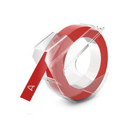 Dymo Huismerk DYMO Embossing S0898150 Labeltape 9mm Wit op Rood