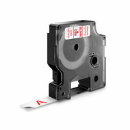 Dymo Huismerk DYMO D1 45015/S0720550 Labeltape 12mm Rood op Wit