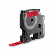 Dymo Huismerk DYMO D1 45017/S0720570 Labeltape 12mm Zwart op Rood