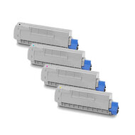 OKI Huismerk OKI C612 (46507505-46507508) Toners Multipack (zwart + 3 kleuren)