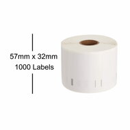 Dymo Huismerk DYMO 11354 / S0722540 Labels Verwijderbaar (57x32mm)