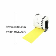 Brother Huismerk Brother DK-44605 Continue Labels Geel (62mm x 30,48m)
