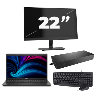 Dell Latitude 3520 - Intel Core i5-11e Generatie - 15 inch - 8GB RAM - 256GB SSD - Windows 11 Home + 1x 22 inch Monitor
