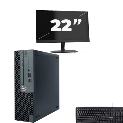 Dell OptiPlex 3070 SFF - Intel Core i3-9e Generatie - 8GB RAM - 256GB SSD - Windows 11 + 1x 22 inch Monitor