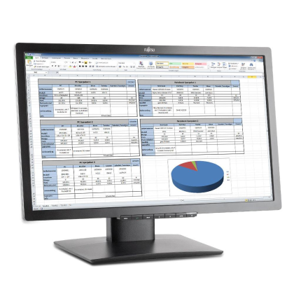 Fujitsu B24T-7 Zwart - 24 inch - 1920x1080 - DVI - HDMI - VGA - Zwart
