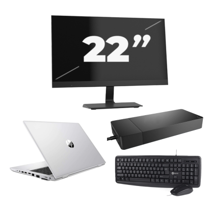 HP ProBook 430 G8 - Intel Core i3-11e Generatie - 13 inch - 8GB RAM - 256GB SSD - Windows 11 Home + 1x 22 inch Monitor