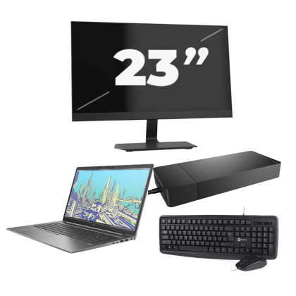 HP ZBook Firefly 15 G8 - Intel Core i7-11e Generatie - 15 inch - 8GB RAM - 256GB SSD - Windows 11 Home + 1x 23 inch Monitor