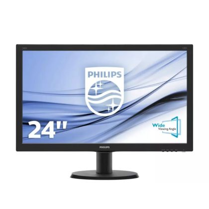 Philips 240V5QDSB - 24 inch - 1920x1080 - DVI - HDMI - VGA - Zwart