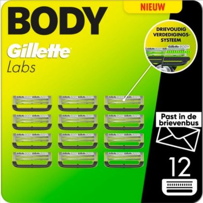 Gillette Labs Body + Intimate 12 scheermesjes