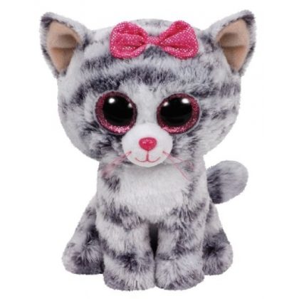 Suki Gifts Ty Beanie Boo's pluche kat 15cm grijs