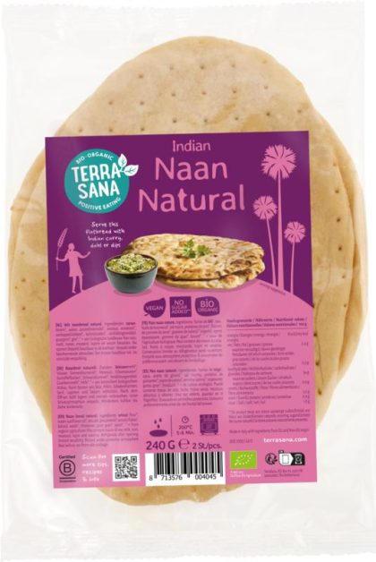 TerraSana Naan naturel - 2 stuks