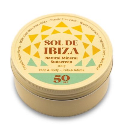 Sol de Ibiza Zonnebrand SPF50 blikje vegan - 100 gram