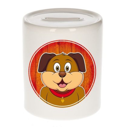 Bellatio Decorations Honden spaarpot voor kinderen 9 cm