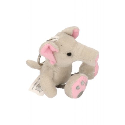 Merkloos Olifanten knuffels sleutelhangers 10 cm