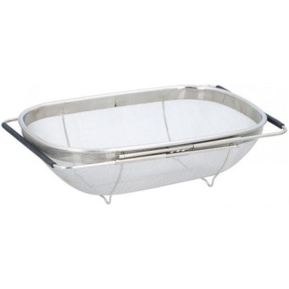 Merkloos RVS keuken vergiet/zeef uitschuifbaar 35 cm