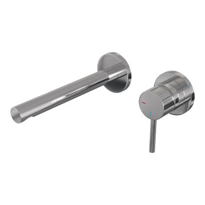 Brauer Stripe inbouw wastafelmengkraan met rechte uitloop en rozetten model A1 chroom