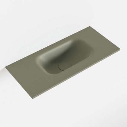 MONDIAZ EDEN Army solid surface inleg wastafel voor toiletmeubel 50cm. Positie wasbak rechts