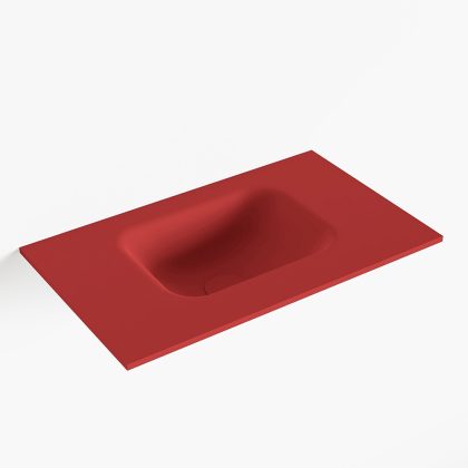 MONDIAZ LEX Fire solid surface inleg wastafel voor toiletmeubel 50cm. Positie wasbak midden