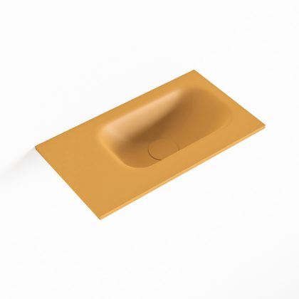 MONDIAZ EDEN Ocher solid surface inleg wastafel voor toiletmeubel 40cm. Positie wasbak rechts