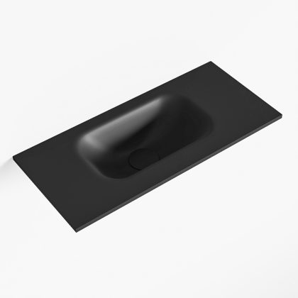 MONDIAZ EDEN Urban solid surface inleg wastafel voor toiletmeubel 50cm. Positie wasbak links
