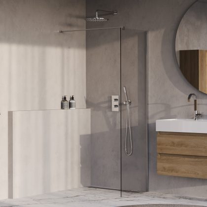 BRAUER Oblivion inloopdouche helder glas 50x200 incl. glascoating chroom