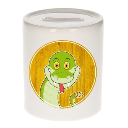 Bellatio Decorations Vrolijke slangen spaarpot voor kinderen 9 cm