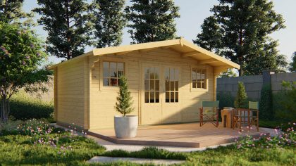 Tuindeco Karen Blokhut 500x320 cm 40 mm vuren blank