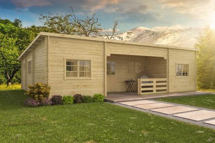 Tuindeco Extremadura Blokhut 1064x795 cm 44 mm vuren blank