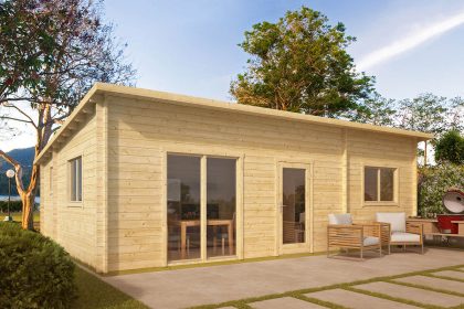 Tuindeco Las Blokhut Palmas 850x595 cm 44 mm vuren blank
