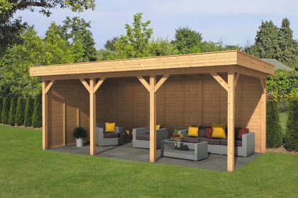 Tuindeco Oslo L Overkapping type 6 690x380 cm Lariks/Douglashout blank