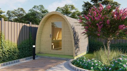 Tuindeco POD sauna Tolva 260x260 cm vurenhout