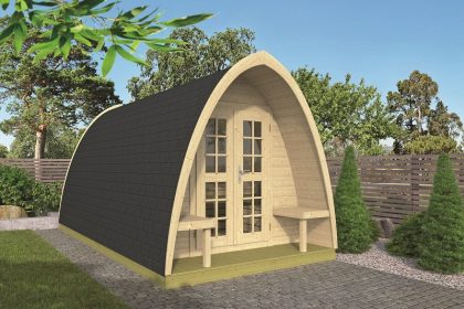 Tuindeco Camping Pod 480 240x480 cm 28 mm vuren blank