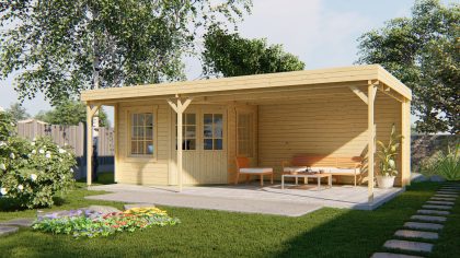 Tuindeco Annette Blokhut 700x400 cm 40 mm vuren blank