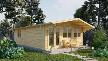 Tuindeco Ballyragget Blokhut 575x780 cm 70 mm vuren blank