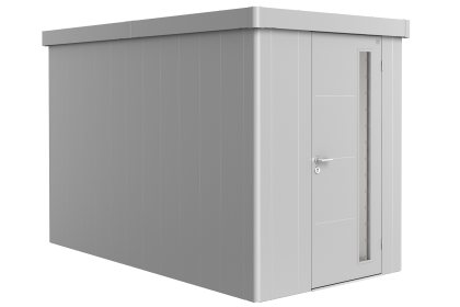 Biohort Neo 4A metalen tuinhuis enkele deur zilver 4A 180x348 cm