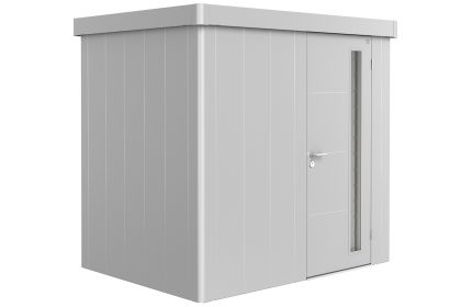 Biohort Neo 1B metalen tuinhuis enkele deur zilver 236x180 cm