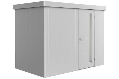 Biohort Neo 1C metalen tuinhuis enkele deur zilver 292x180 cm