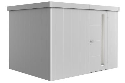 Biohort Neo 2C metalen tuinhuis enkele deur zilver 292x236 cm