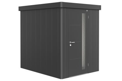 Biohort Neo 2A metalen tuinhuis enkele deur donkergrijs 2A 180x236 cm