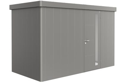 Biohort Neo 1D metalen tuinhuis enkele deur kwartsgrijs 348x180 cm