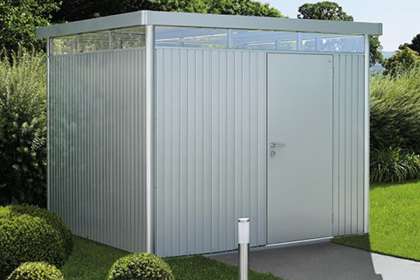 Biohort Highline H6 metalen tuinhuis 315x315x222 cm met enkele deur